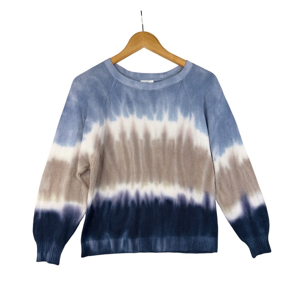 J. Jill Tie Dye Knit Sweater size XS Blue/Tan